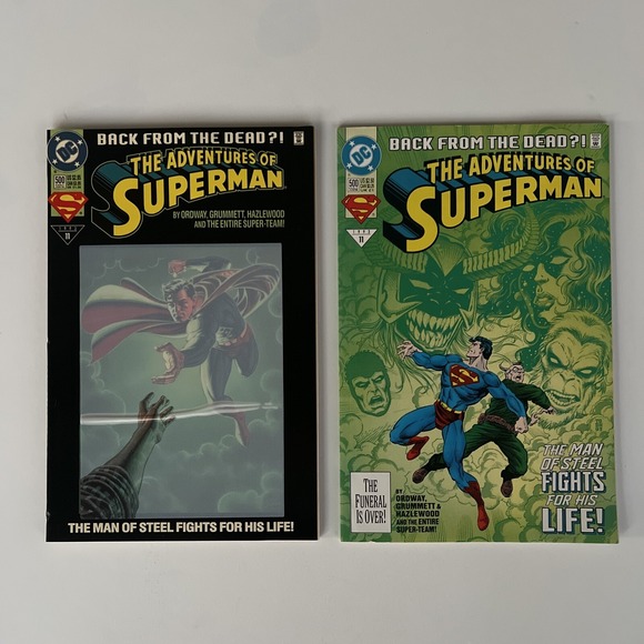 Other - Vintage The Adventures Of Superman Back From The Dead? Lot Of 2 Variants # 500
